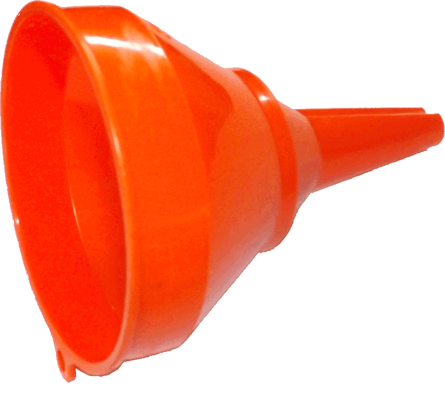 Orange Funnel with Mesh Filter - Click Image to Close