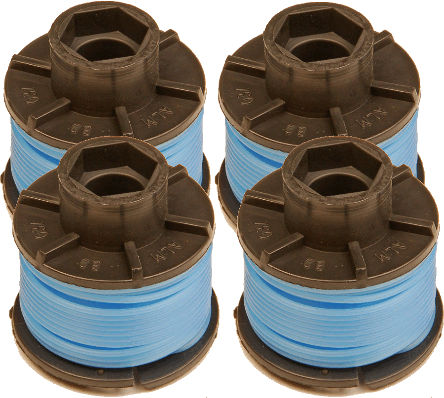 4 x Spool & Line for Black & Decker trimmers