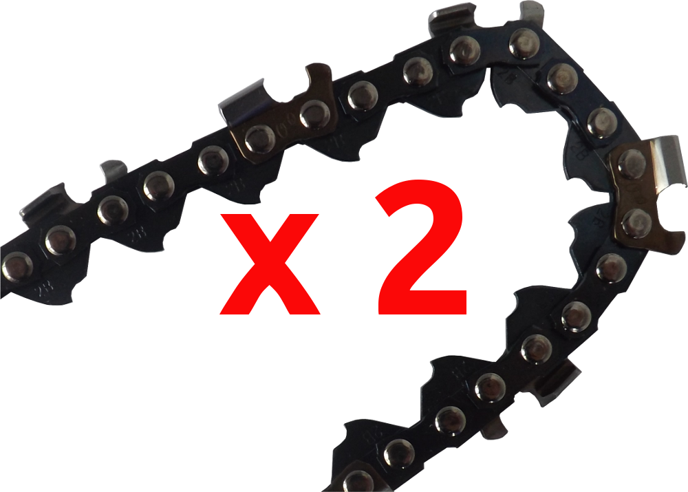 2 x 66 Drive Link Chainsaw Chain for 40cm (16") bar - Click Image to Close